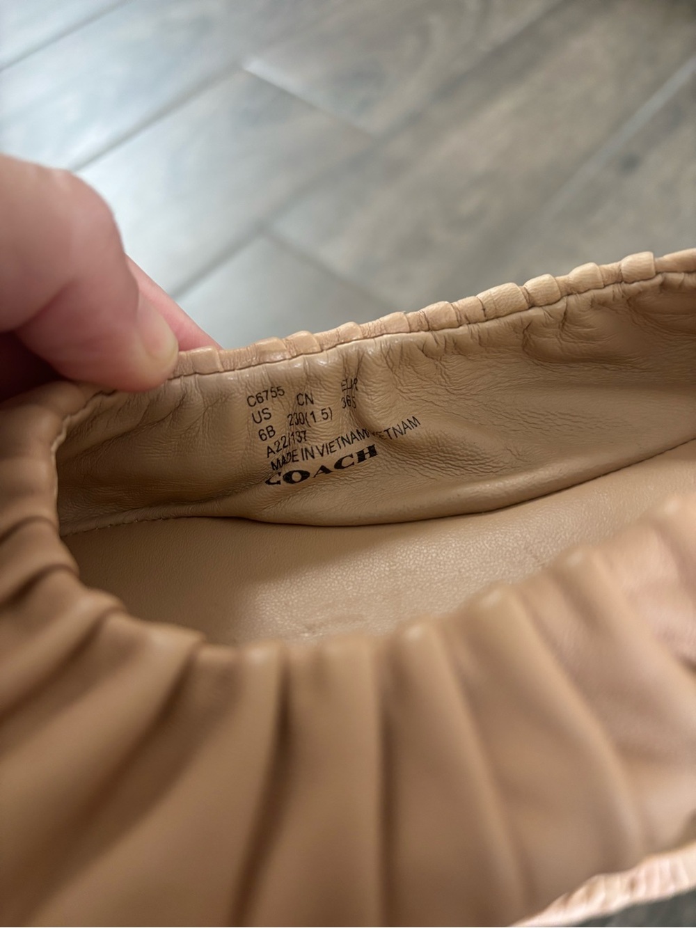 Coach / Eleanor leather ballet flats Pink Beige - Picture 6 of 6